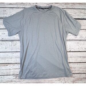 Public Rec T‎ Shirt Men Large Crewneck Stretch Performance Short Sleeve Gray